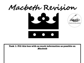 GCSE: Macbeth Revision Booklet