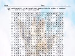 Animals Wordsearch Worksheet