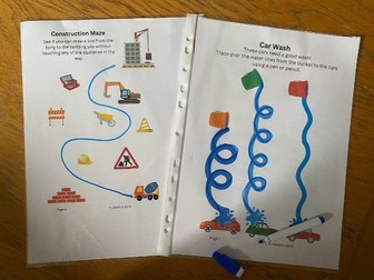 Vehicle/ Construction Activity Pack- Pre Writing Skills