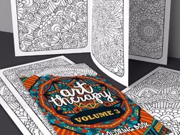 Adult Coloring Book | Art Therapy Volume 3 | 20 coloring pages | Printable PDF Coloring Book