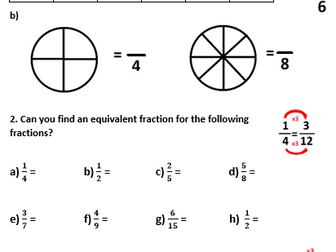 Equivalent Fractions Worksheets Maths
