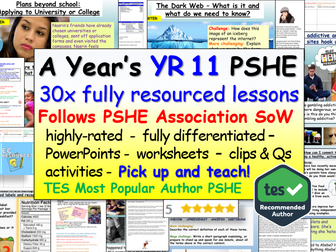 Year 11 PSHE  + RSE Complete