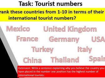 BTEC Level 3 Travel & Tourism Unit 1 C1 Importance of the UK as Global Destination