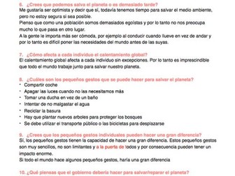 A2 Spanish Oral topics, questions, answer ideas and vocabulary