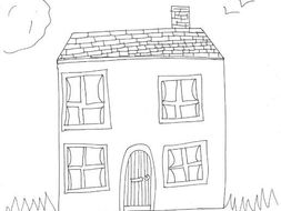 House Colouring Page