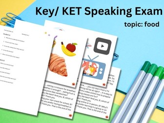Key/ KET/ A2 Speaking Exam - Food