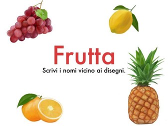 La Frutta Italian Worksheet