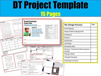 KS3 Mini DT Project / DT Cover Work - 15 Template Pages - Waterproof Overall