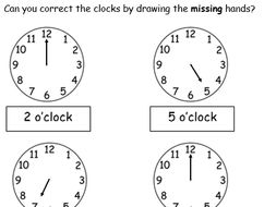 oclock problem solving 2 worksheets teaching resources