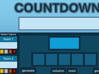 Countdown (Maths) - PowerPoint Game