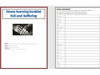 Home learning booklet Evil and Suffering