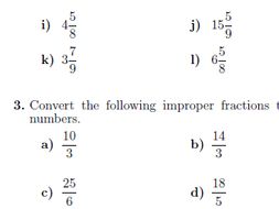 Converting Improper Fractions To Mixed Numbers Worksheet - Worksheet List