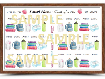 End of Year gift personalised print