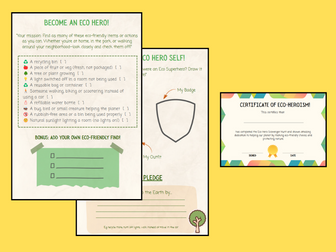 Eco Hero Scavenger Hunt & Activity Pack