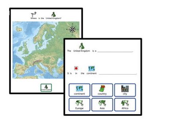 Retrieval task - Locating the UK on a map