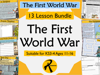 First World War - 13 LESSON BUNDLE WW1