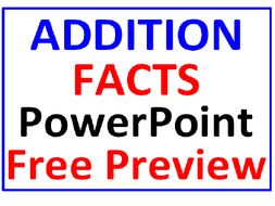 Addition Facts PowerPoint One FREE PREVIEW
