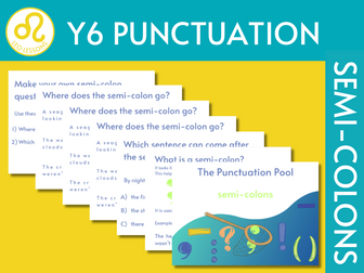 Semi-colons Year 6 Punctuation