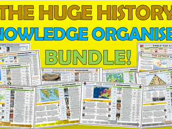 The Huge History Knowledge Organisers Bundle!