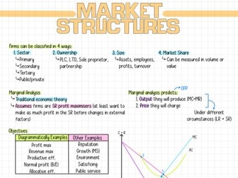 A Level Economics Notes Topic 4 - Market Structures (CCEA A21)