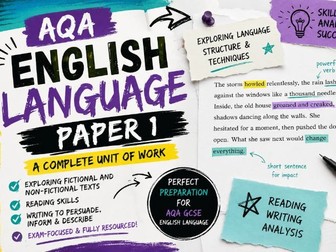AQA English Language Paper 1 - SOW