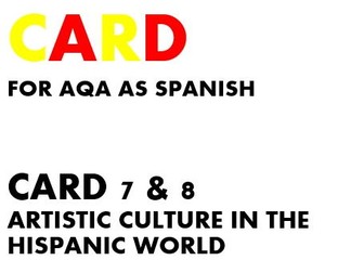 SPEAKING CARDS 7 & 8 for AQA AS SPANISH (new specification)