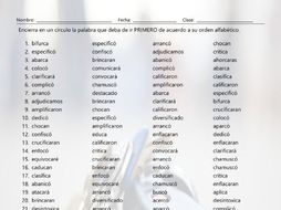 Verbs Ending in CAR 1 Alphabetical Order II Spanish Worksheet ...