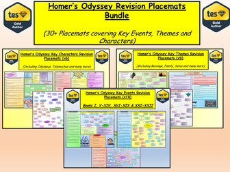 Homer’s Odyssey Revision Placemats Bundle (30+ Revision Placemats)