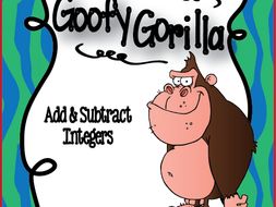 Goofy Gorilla Card Game: Add and Subtract Integers