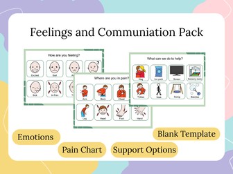 Feelings and Pain Communication Pack
