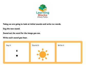 Phase 2 phonics activity sheet