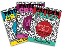 Pattern Crazy: Adult Coloring Book Bundle | 3 coloring books, 150 pages total