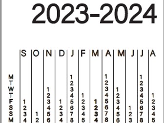 Vertical Academic Wall Calendar 2023-2024