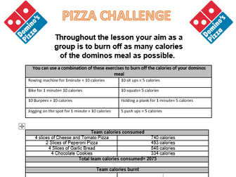 Pizza fitness challenge