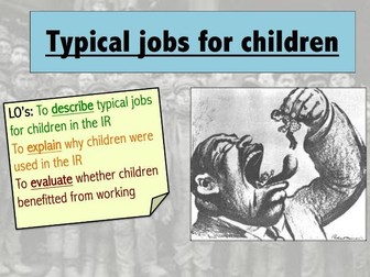 Typical jobs for children during the Industrial Revolution