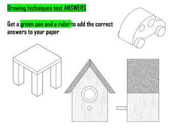 Design and Technology exam style translation drawing questions
