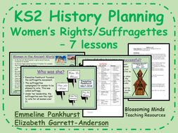 Suffragettes - Women's Rights - 7 lesson plans - Women's History Month