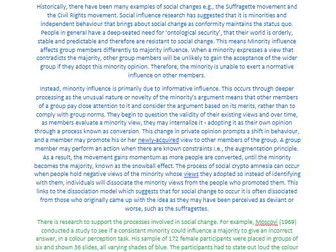 AQA A Level Psychology Social influence Model Essays