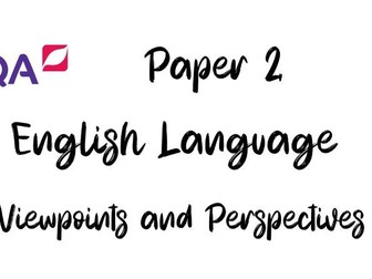 GCSE AQA English Language Paper 2 Full Scheme of Work