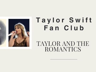 KS2–KS3 English: Taylor Swift & The Romantics (Poetry Analysis & Creative Writing Unit, 5 Lessons)