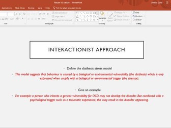 AQA A Level Psychology: Issues and debates: Nature-nurture debate