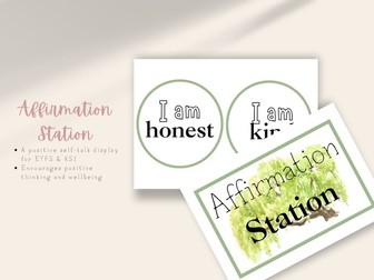 Affirmation Station Display – Positive Self-Talk Resource for EYFS & KS1