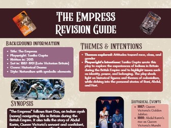 The Empress AQA Drama GCSE revision guide