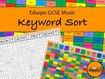 Eduqas GCSE Music Keyword Sort