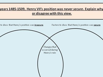 AS and A2 Level revision tasks for the reign of Henry VII (AQA)