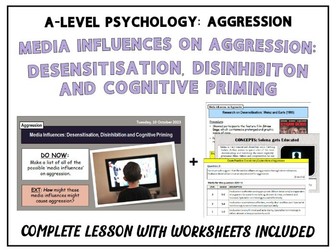 DESENSITISATION, DISINHIBITION AND COGNITIVE PRIMING [A-Level Psychology - Aggression Topic]
