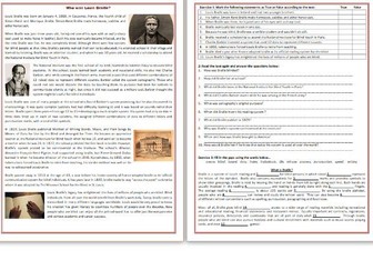 Biographies of Notable People - Reading Comprehension Worksheets Bundle