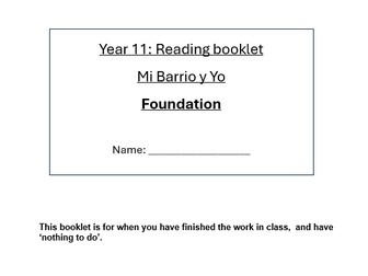 AQA Spanish Mi Barrio foundation reading practice exam questions with answers (My Town)