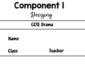 Edexcel GCSE Drama Component 1 Booklet - How to devise and portfolio writing frames