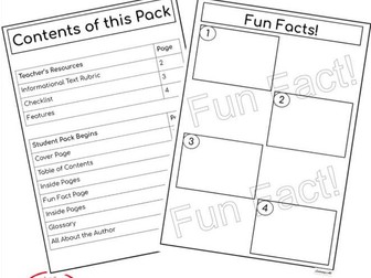 Information Writing Booklet